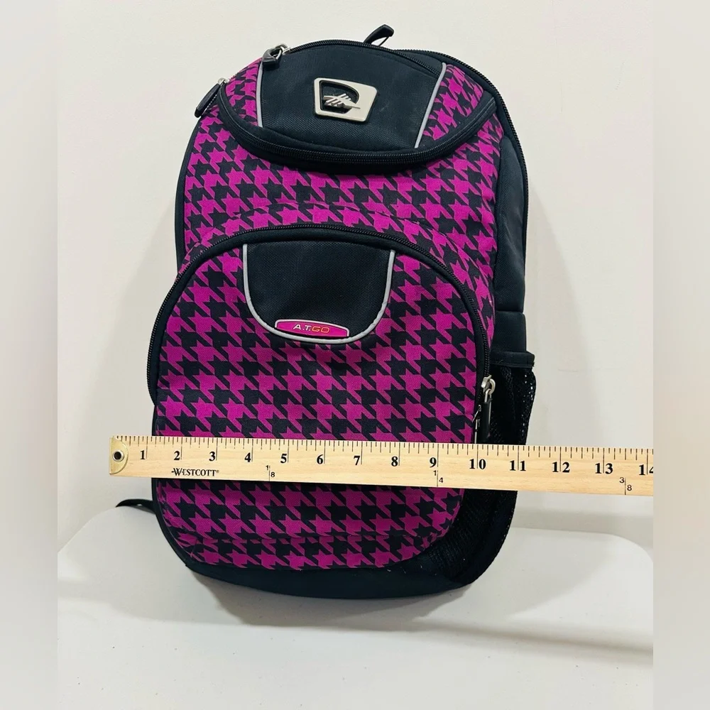 High Sierra‎ Backpack – Pink & Black Houndstooth Pattern, Stylish & Practical